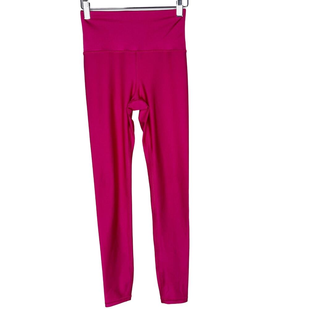 Athleta XSmall Pink Cyclamen Elation Shine Tight Leggings High Waist Full Length